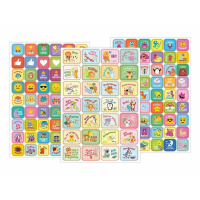 Набір наліпок "Оцінки" 10106102 зелені, 4 аркуші, 158 стікерів