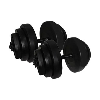 Гантелі складальні композитні в пластиковій оболонці Rock Pro 2 шт по 18,5 кг NE-PL-G-018-2