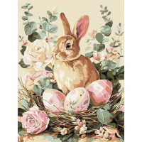 Картина за номерами "Святковий кролик" ©art_selena_ua KHO5184, 30х40 см