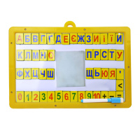 Дитяча розвиваюча дошка магнітно-маркерна (ДП-01) DP-01 з буквами і цифрами
