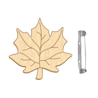 Заготовка брошки для розфарбовування "Кленовий лист" FDZB-105