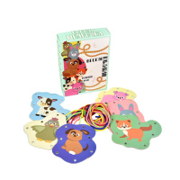 Розвиваюча гра "Веселі шнурочки Тварини" 30522, 6 картинок, кольорові шнурки