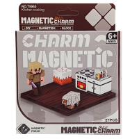 Дитячий магнітний конструктор Minecraft 9965, 27 деталей