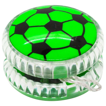 Дитяча іграшка Йо-йо "Футбольний м'яч" М 5641(Green) 5,5 см, світло