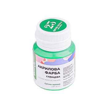 Акрилова фарба глянцева Світло-зелена Brushme ACPT23 20 мл