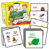 Картки навчальні "Азбука + ENGLISH ALPHABET" Майстер MKD0019 рус