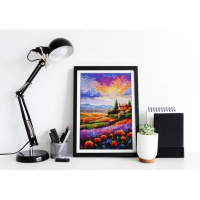 Набір для вишивання бісером "Вечоріє над лугом" AB-938 на натуральному холсті 