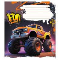 Зошит учнівський "Монстр трак" 024-550238K-1 в клітинку, 24 аркуші 