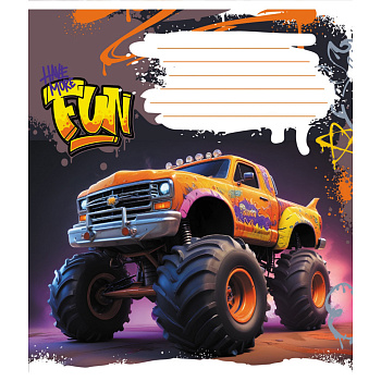 Зошит учнівський "Монстр трак" 024-550238K-1 в клітинку, 24 аркуші 