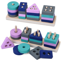 Дитяча дерев’яна іграшка-сортер "Геометрика" MD 0144, 16 деталей, 13х4х3,5 см
