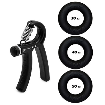 Набір кистьових еспандерів кільце+еспандер ножиці Power Grip Set1 NE-1587-60