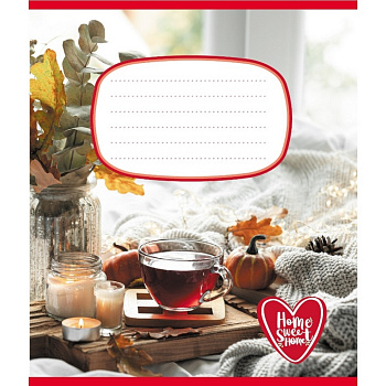 Зошит учнівський "Домашній затишок" 018-540253L-3 в лінію, 18 аркушів  