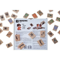 Дерев'яна дитяча гра "Дитячий маджонг" QB700-007, 49 деталей 