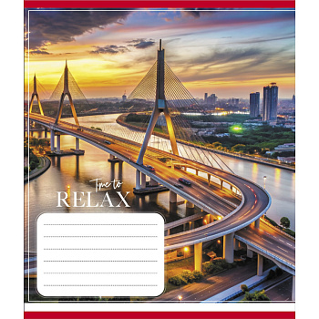 Зошит загальний "Міста в вогнях" 096-630107K-5 в клітинку, 96 аркушів (959063)