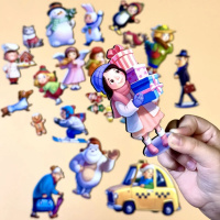 Дитяча настільна гра "Хто був на вулиці?" (ПСД294) PSD294 дерев'яна