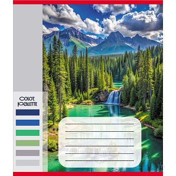 Зошит загальний "Кольори гір" 060-610093K-3 в клітинку, 60 аркушів