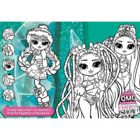 Розмальовка зі стікерами "OMG" LCB31, 16 сторінок, формат А4