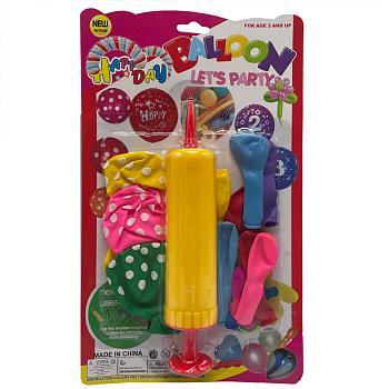 Набір Повітряних кульок MK5480 насос, 14 шт, на аркуші