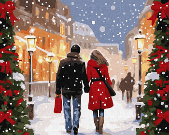 Картина за номерами "Різдвяна атмосфера" ©art_selena_ua Ідейка KHO8350 40х50 см