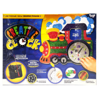 Набір для творчості "Creative clock: Потяг" СС-01-02 гліттер, годинниковий механізм