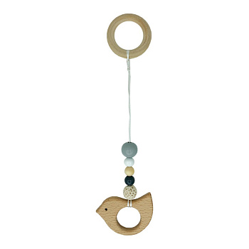 Дитячий дерев'яний гризунок "Пташка" MGZ-0410-1 з підвіскою