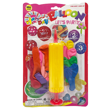 Набір Повітряних кульок "Серце" MK 5479 насос, 17 шт, на аркуші