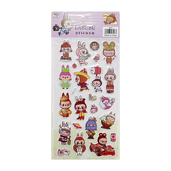 Дитячий набір наліпок "Лабубу" YG0328(Violet2) мікс, 10х22 см
