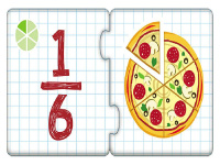 Дитячі розвиваючі пазли-половинки "Вивчаємо дроби" 1214004 укр. мовою