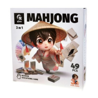 Дерев'яна дитяча гра "Дитячий маджонг" QB700-007, 49 деталей 