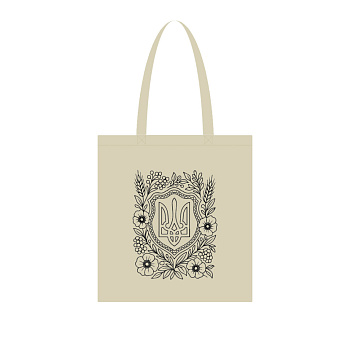 Екосумка для покупок "Герб України" Сумка-шоппер 190CCT-1, 38 x 42 см (190г/м2)