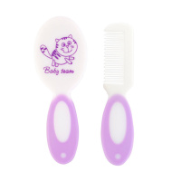 Щітка та гребінець для волосся 7106_фіолетовий, м'яка щетина