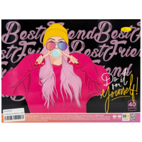 Альбом для малювання АП-0310-4, 40 аркушів, пружина збоку