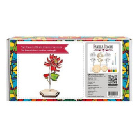 Набір для вітражного живопису за номерами "Пишна хризантема" FDSGK-017