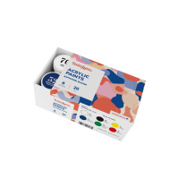 Акрилова фарба глянцева Набір 1001 Brushme AP1001, 6 базових кольорів