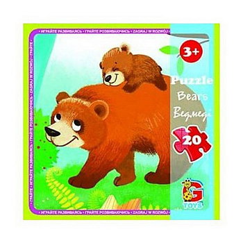 Дитячий пазл "Лісові мешканці" LR05, 20 елементів 20 х 21 см