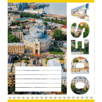 Зошит загальний "Міста України" 060-610031K-2 в клітинку, 60 аркушів