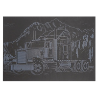 Гравюра А5 "Вантажівка-1" ГрА5с-17 економ варіант у пакеті 21 х 14,8 см