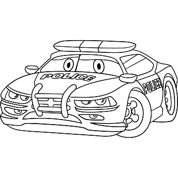 Розпис по полотну "Поліцейська машинка" Art Craft 15072-AC 25х30 см                                                