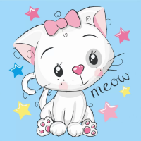 Картина за номерами. Art Craft "Біла кішка" 30 * 30 см 15502-AC