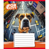 Зошит учнівський "Собака в місті" 024-560077L-4 в лінію, 24 аркуші