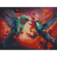 Алмазна мозаїка без підрамника "Колібрі" ZAV3040-46, 30х40 см