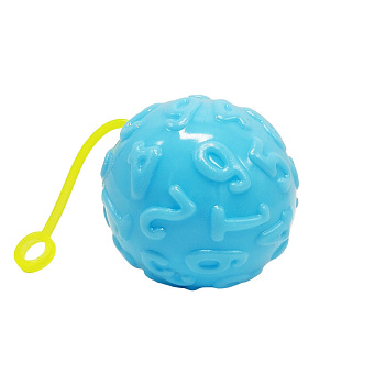 М'яч дитячий MS 4286(Blue) 7,5 см, текстурний, пискавка, мерехтить