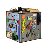 УЦІНКА!!! Розвиваюча іграшка Бізікуб Сірий з роботом Temple Group TG3461117500-UC 30х30х30 см