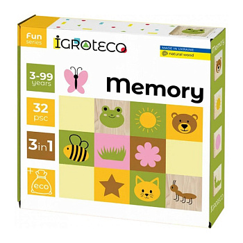 Дитяча настільна гра "Меморі 3 в 1" 900644, 32 елементи 