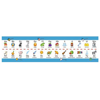 Картонна закладка-шпаргалка Англійська абетка 147921 для учнів 1-2 класів