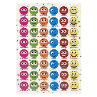 Оцінююча наклейка Смайли KT23082502, 1 лист, 48 наклейок