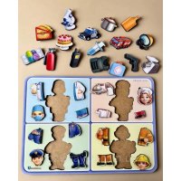 Настільна розвиваюча гра "Професії" Ubumblebees (ПСФ160) PSF160 дерев'яна