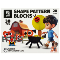 Розвиваюча дерев'яна гра "Фігурна мозаїка" QB700-005, 30 елементів 