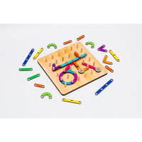 Геометрична розвиваюча "Дошка Монтессорі" Puz-27260, 56 комбінацій