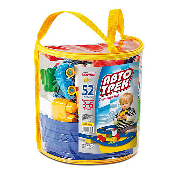 Конструктор дитячий "Автотрек” 70682, 52 деталі, рюкзак